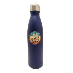 Botella Termica Bitcoin Doble Pared En Acero Inox 500 Ml