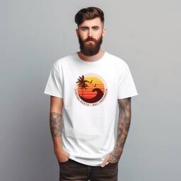 Remera Estampada 100% algodn Sunset