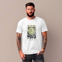 Remera Estampada 100% algodn Zebra