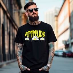 Remera Estampada 100% algodn Attitude