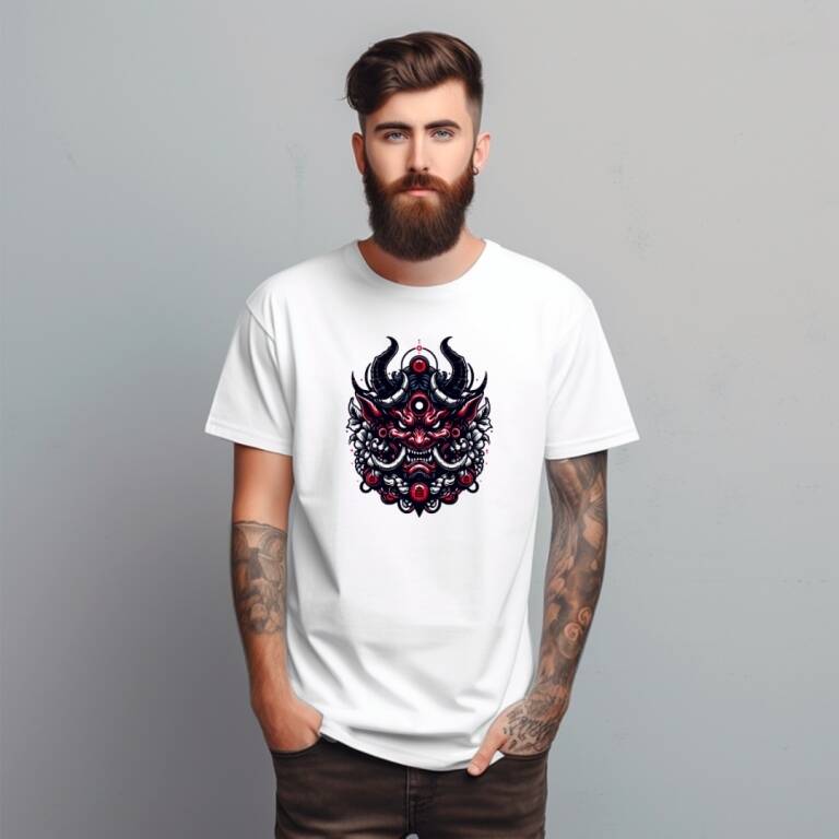 Remera Estampada 100% algodn Devil