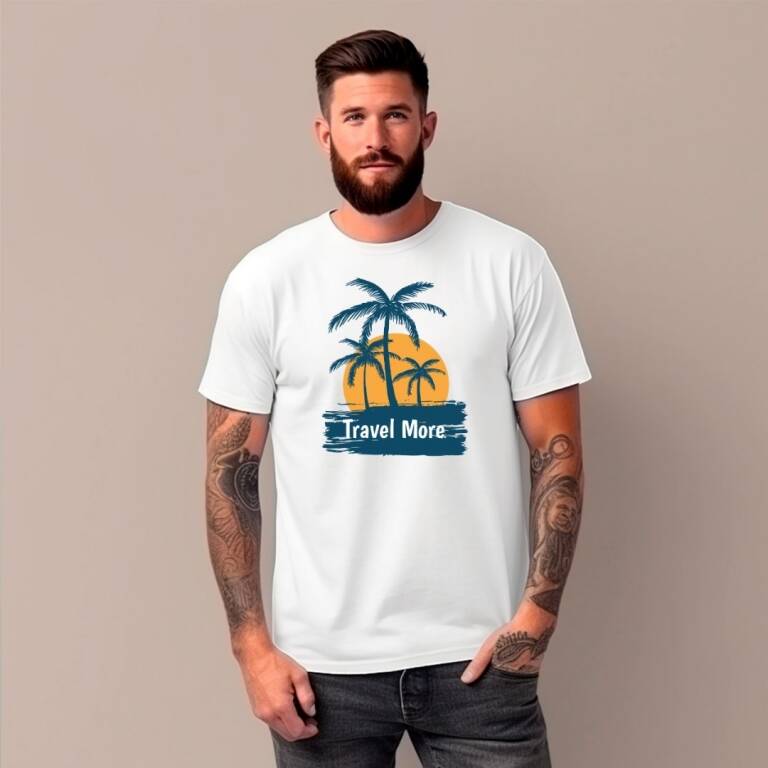 Remera Camisetas Estampada 100% algodn travel